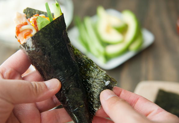 california hand roll (temaki) recipe – use real butter
