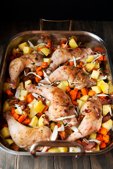 roast lemon chicken with chanterelles recipe | use real butter
